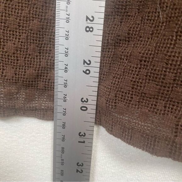 St John's Bay Brown Open Knit V-Neck Swim Cover W/Front Tie Size Large - Picture 10 of 11